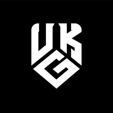UGK letter logo design on black background. UGK creative initials letter logo concept. UGK letter design.
