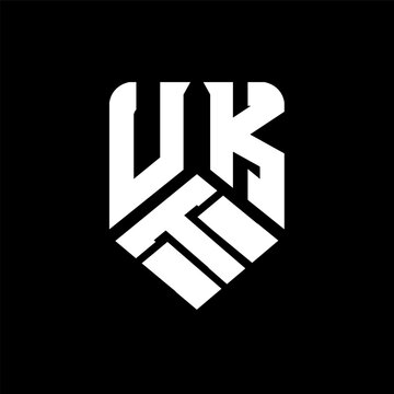 UTK letter logo design on black background. UTK creative initials letter logo concept. UTK letter design.
