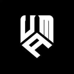 UAM letter logo design on black background. UAM creative initials letter logo concept. UAM letter design.
