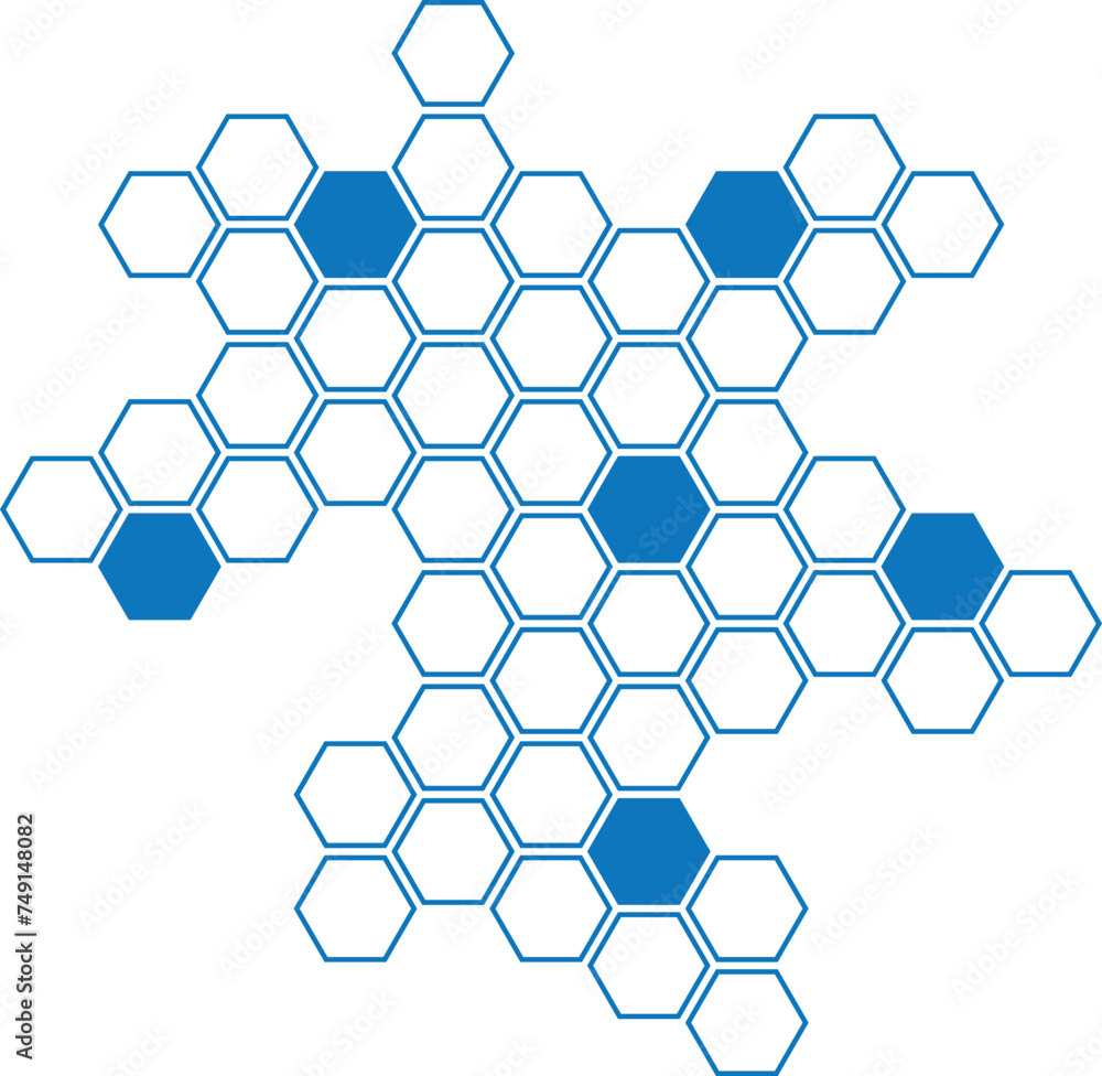 Poster abstract geometric honeycomb pattern vector illustration.