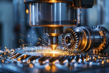 A CNC machine's movements dance with precision and efficiency, sculpting the future through metal cuts.