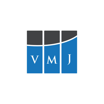 VMJ letter logo design on black background. VMJ creative initials letter logo concept. VMJ letter design.
