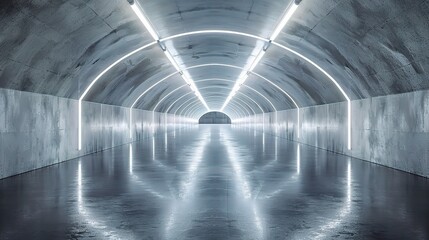Empty Elegant Modern Grunge Dark Reflections Concrete Underground