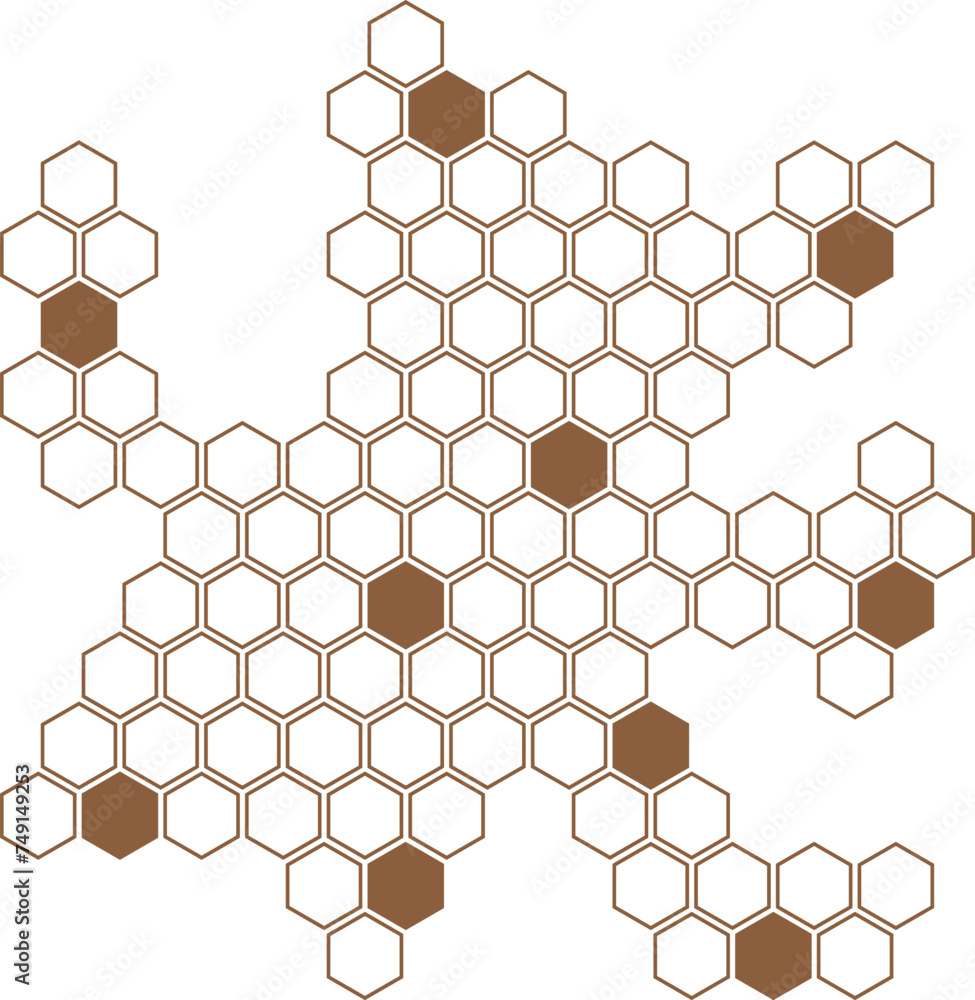 Poster abstract geometric honeycomb pattern vector illustration.