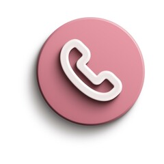Phone Call 3D Icon. Old Telephone 3D Icon. Call End Icon. 3d illustration, vector.  - 152