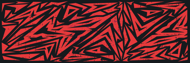 Abstract art background design in red and black color. Graffiti art vector. Suitable for backdrop, poster and cover template.