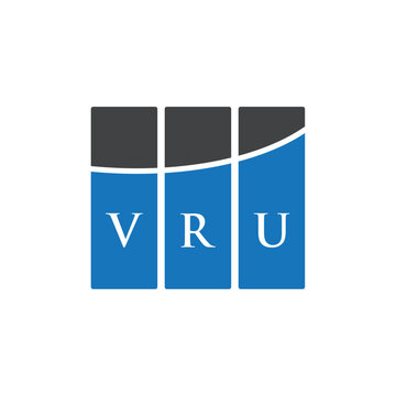 VRU letter logo design on white background. VRU creative initials letter logo concept. VRU letter design.
