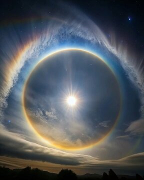 Rare Phenomena like Moonbows or Lunar Halos - Atmospheric Optical Phenomenon Photography