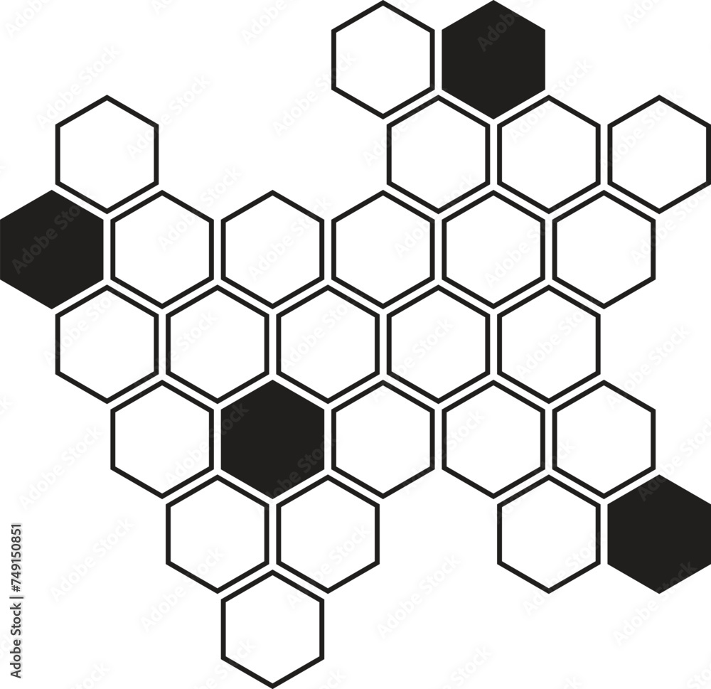 Poster abstract geometric honeycomb pattern vector illustration.