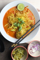 Khao Soi Kai, Thai noodle soup with coconut milk