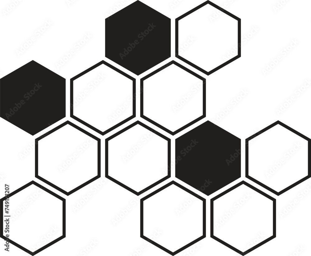 Poster abstract geometric honeycomb pattern vector illustration.
