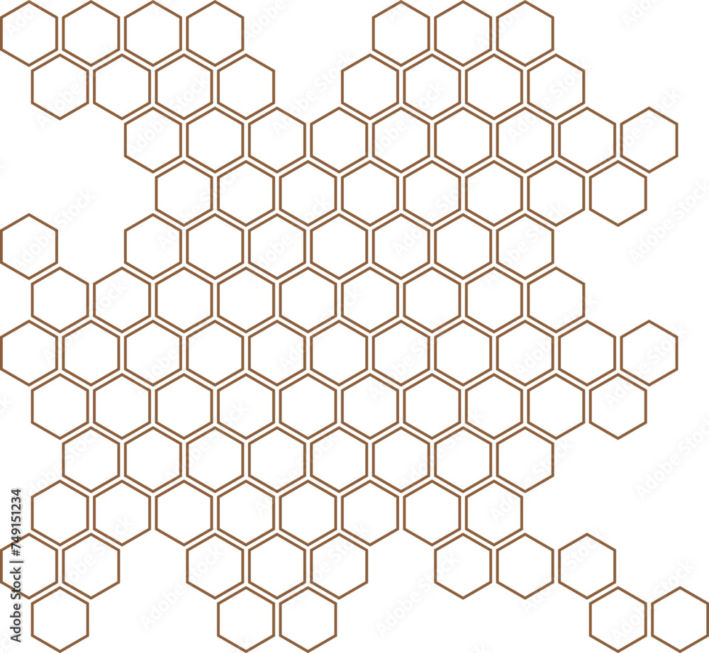 Aufkleber abstract geometric honeycomb pattern vector illustration.