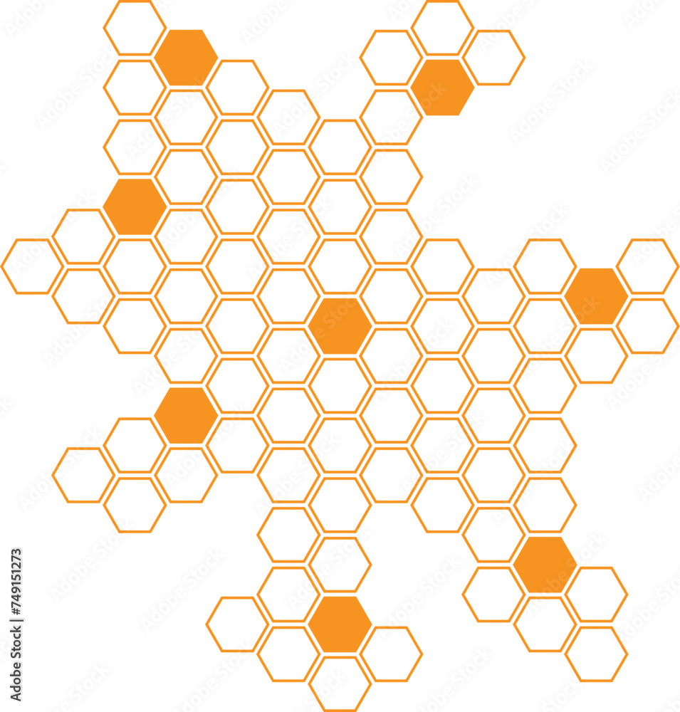 Aufkleber abstract geometric honeycomb pattern vector illustration.
