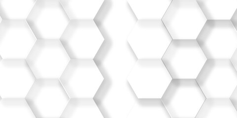 	
Abstract background with hexagons Abstract hexagon polygonal pattern background vector. seamless bright white abstract honeycomb background.
