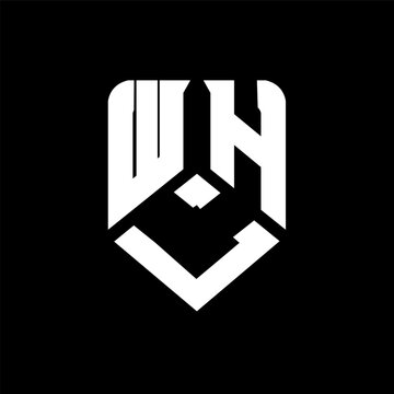 WLH letter logo design on black background. WLH creative initials letter logo concept. WLH letter design.
