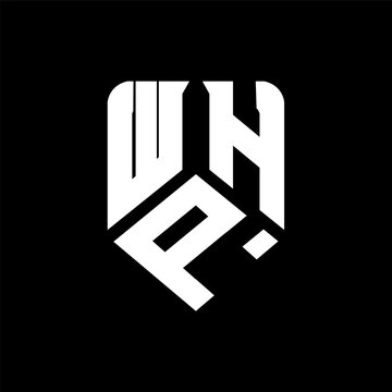 WPH letter logo design on black background. WPH creative initials letter logo concept. WPH letter design.
