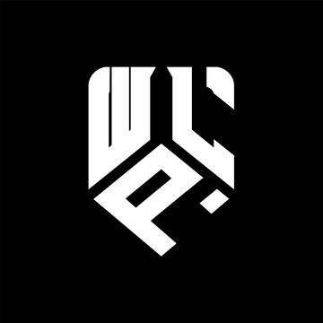 WPL letter logo design on black background. WPL creative initials letter logo concept. WPL letter design.

