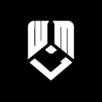 WLM letter logo design on black background. WLM creative initials letter logo concept. WLM letter design.
