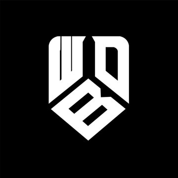 WBD letter logo design on black background. WBD creative initials letter logo concept. WBD letter design.
