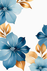 Abstract art background vector with hydrangeas.