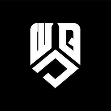WDQ letter logo design on black background. WDQ creative initials letter logo concept. WDQ letter design.
