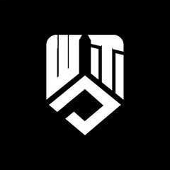 WDT letter logo design on black background. WDT creative initials letter logo concept. WDT letter design.
