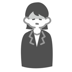 青ざめる女性会社員