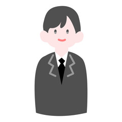 微笑えむ表情をした男性会社員