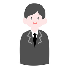 微笑えむ表情をした男性会社員