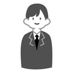 微笑えむ表情をした男性会社員