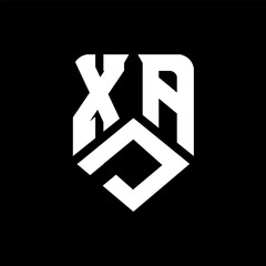 XDA letter logo design on black background. XDA creative initials letter logo concept. XDA letter design.

