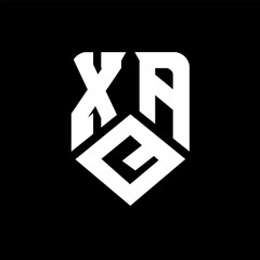 XQA letter logo design on black background. XQA creative initials letter logo concept. XQA letter design.
