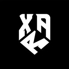 XRA letter logo design on black background. XRA creative initials letter logo concept. XRA letter design.
