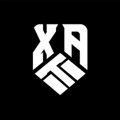 XTA letter logo design on black background. XTA creative initials letter logo concept. XTA letter design.
