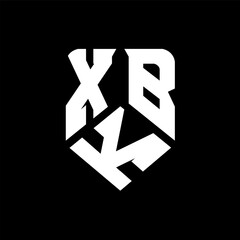 XKB letter logo design on black background. XKB creative initials letter logo concept. XKB letter design.
