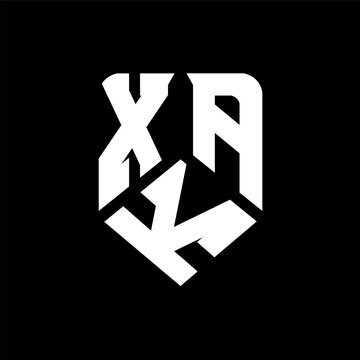 XKA letter logo design on black background. XKA creative initials letter logo concept. XKA letter design.

