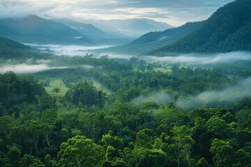Tropical Evergreen Rain Forest, Rain Forest The nature of various plant species It is complete in terms of ecosystems, biomes, fertile areas, high angle reserved forests, and drone views.Landscape.