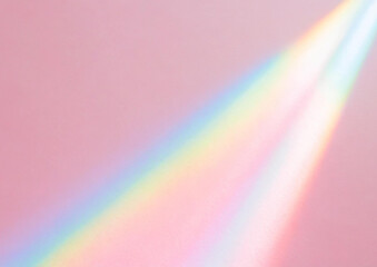 Obraz premium ピンクの背景に虹色の光