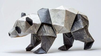 Crafted with intricate folds the origami panda stands as a beacon of conservation and beauty in the art of paper folding