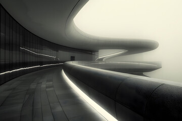 Eternal Elegance: Long Exposure Capture of a Modern Minimalist Architectural Masterpiece
