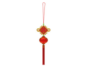 Traditional chinese new year decoration knots or Chinese knot with oriental ancient style.