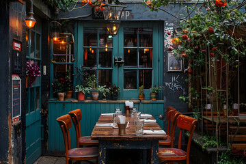 Fototapeta na wymiar Urban Gastronomy: Savoring Delights in the Coffee Shops and Restaurants of London and Paris