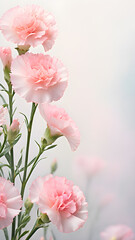 Naklejka na ściany i meble pink flowers of green grass