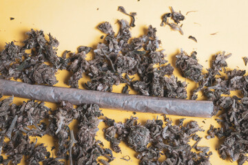 Medical cannabis marijuana, jointed herb drugs.