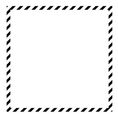 diagonal dash border, square diagonal dashed frame element design, modern simple border style