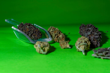 Medical cannabis marijuana, jointed herb drugs.