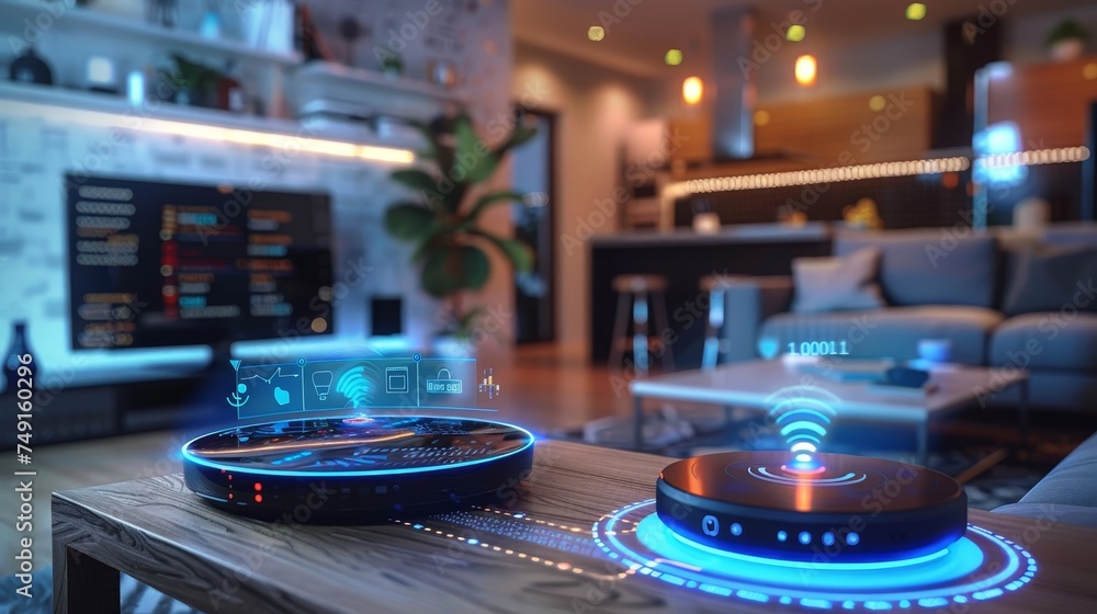 Aufkleber illustrate the impact of smart home technology on daily living, transforming routine tasks into expe