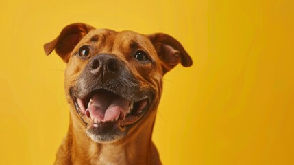 Obraz premium Portrait of smiling dog 