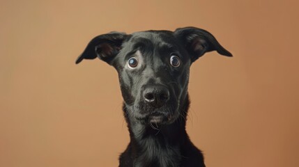 Portrait of surprised dog 