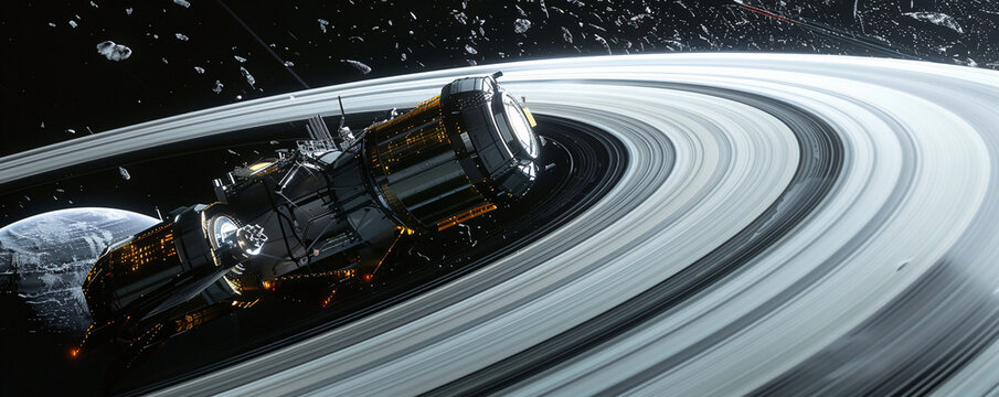 Saturn ring research station